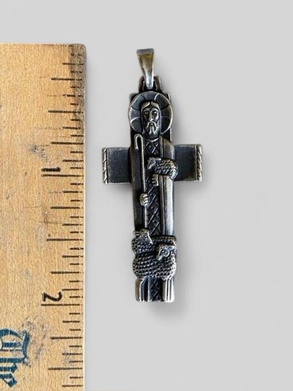 James Avery Sterling Silver Good Shepherd Cross Pendant Vintage J.A. STER - Picture 4 of 9